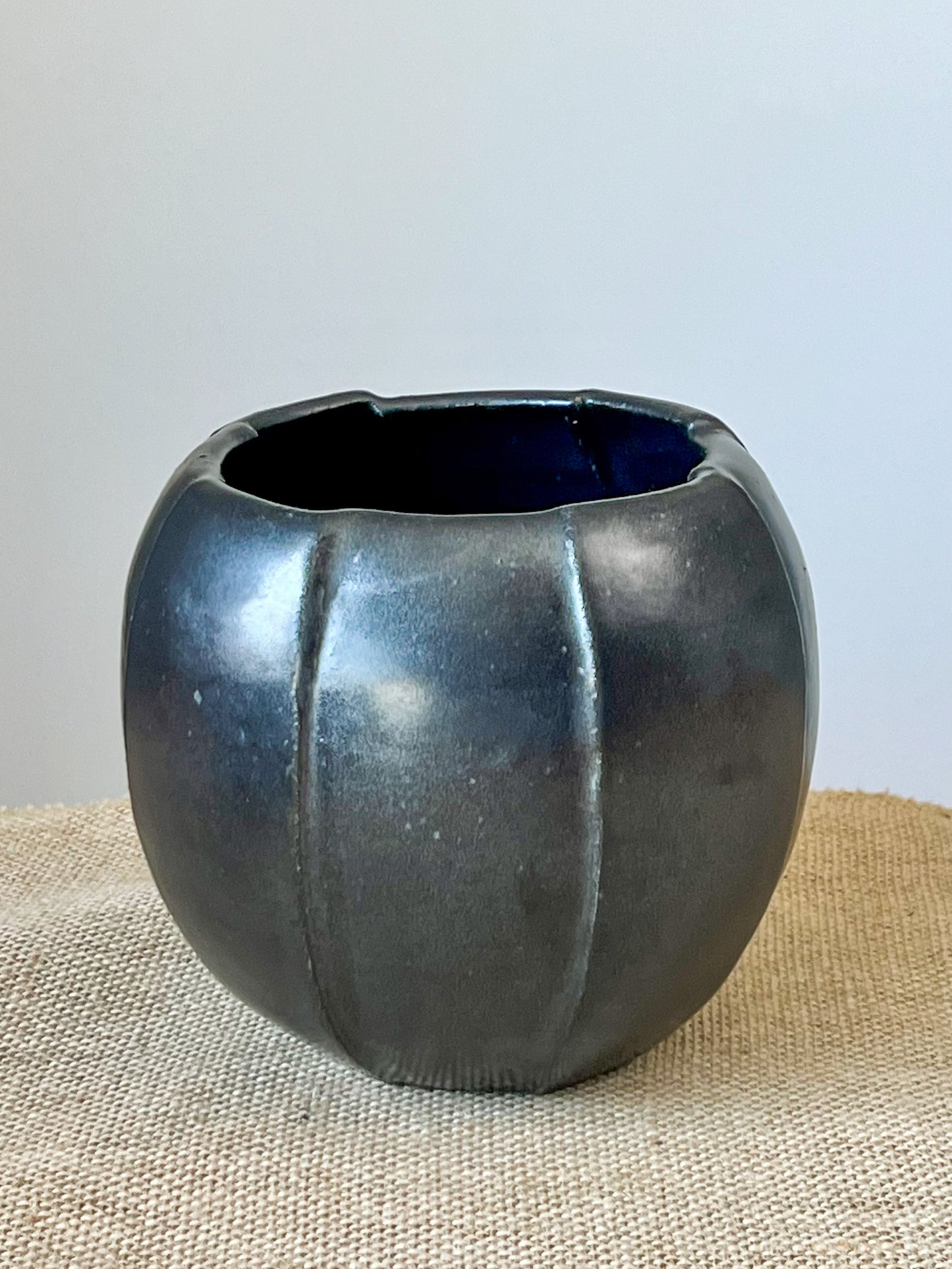 Black Rounded Vase