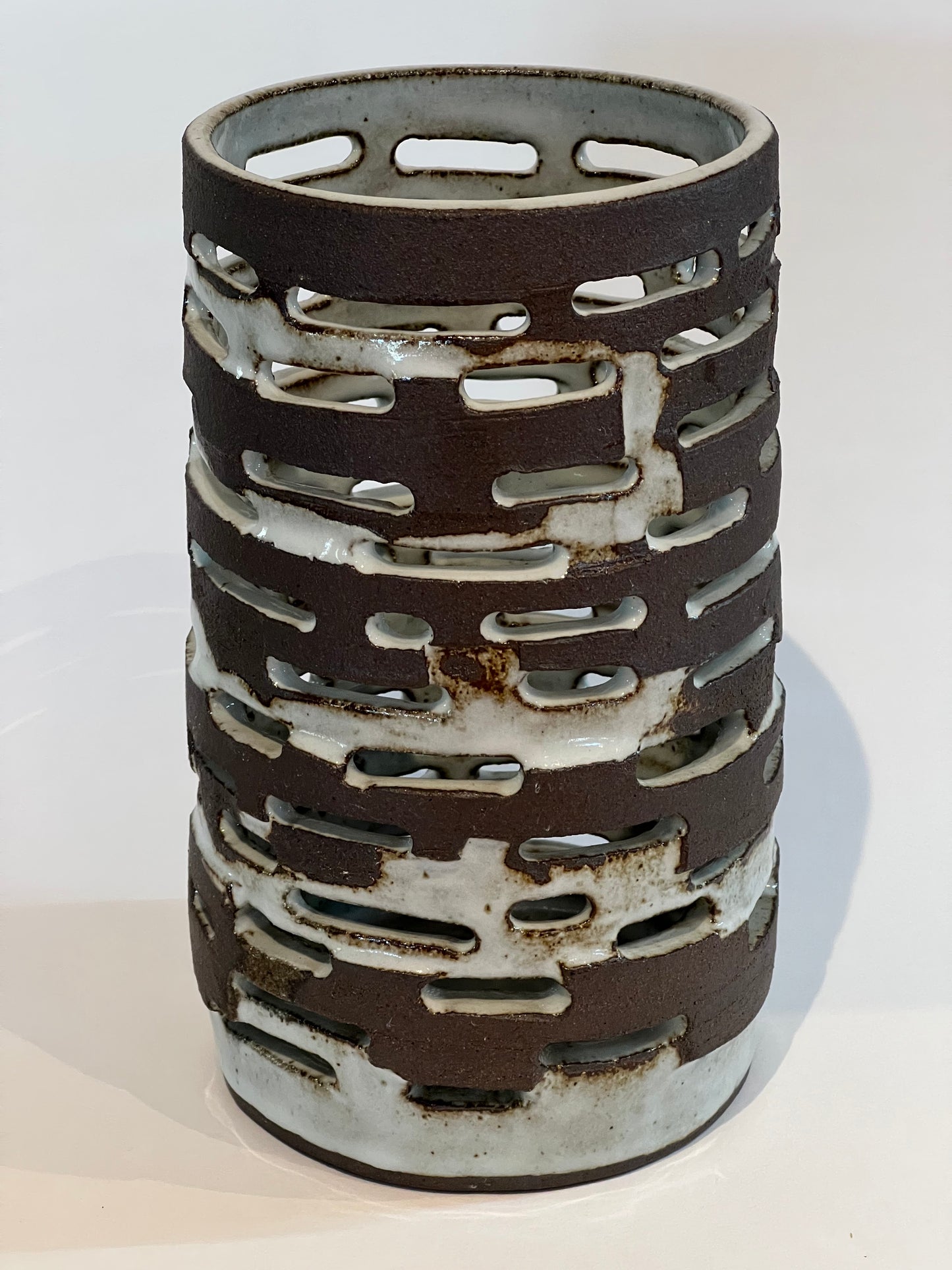 Large Brown and White Luminary