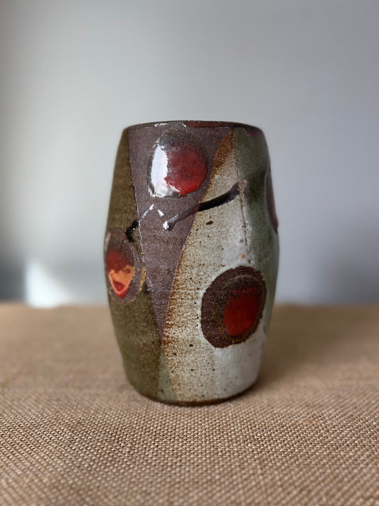 Vase with Red Dots