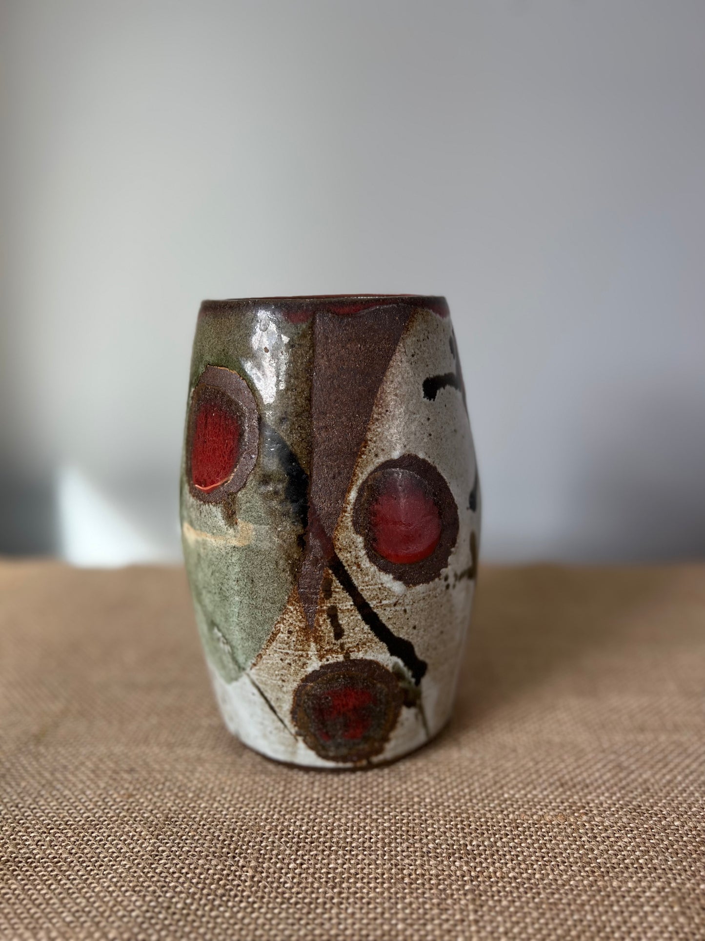 Vase with Red Dots