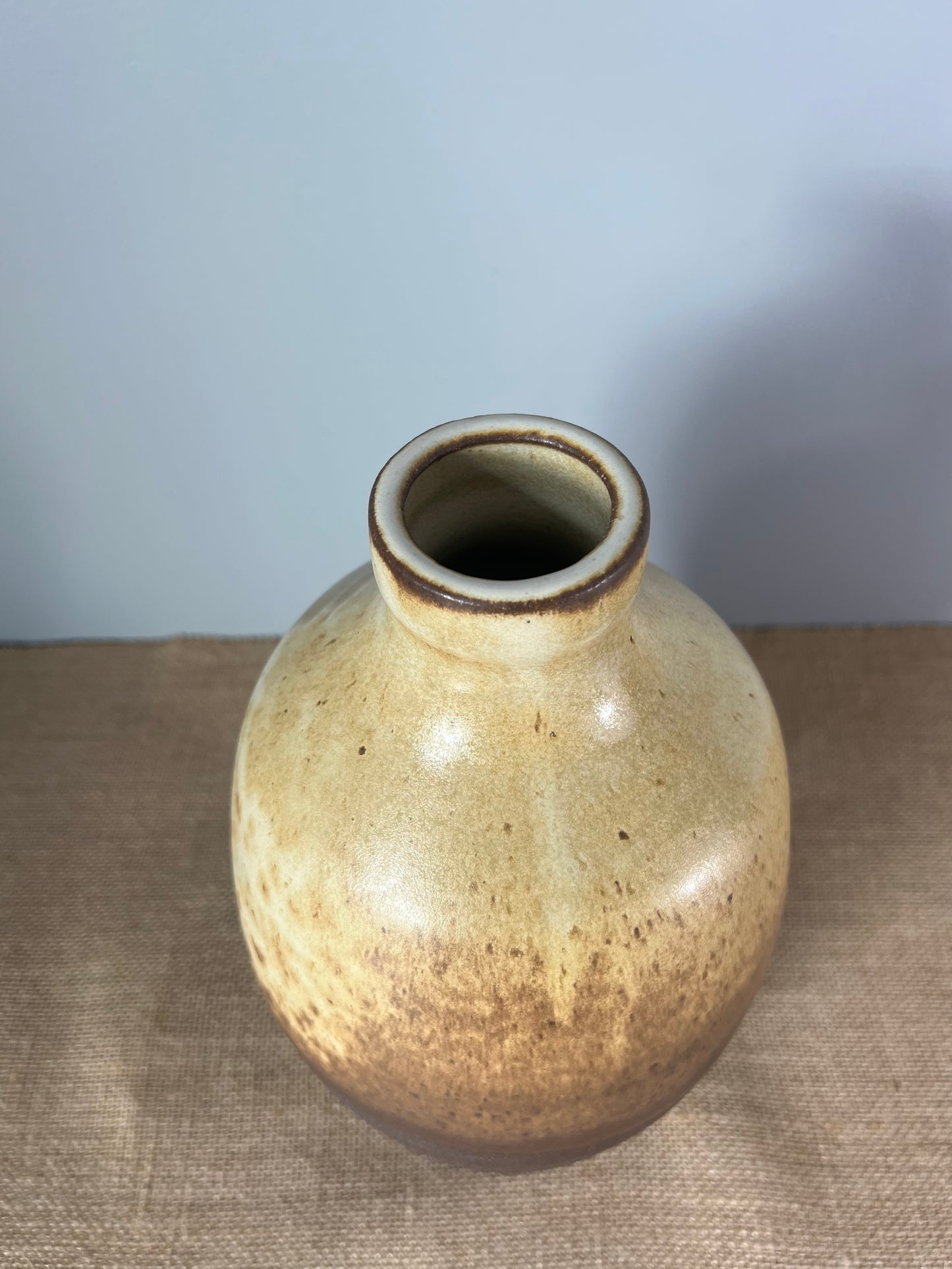 Large Brown Dipped Vase