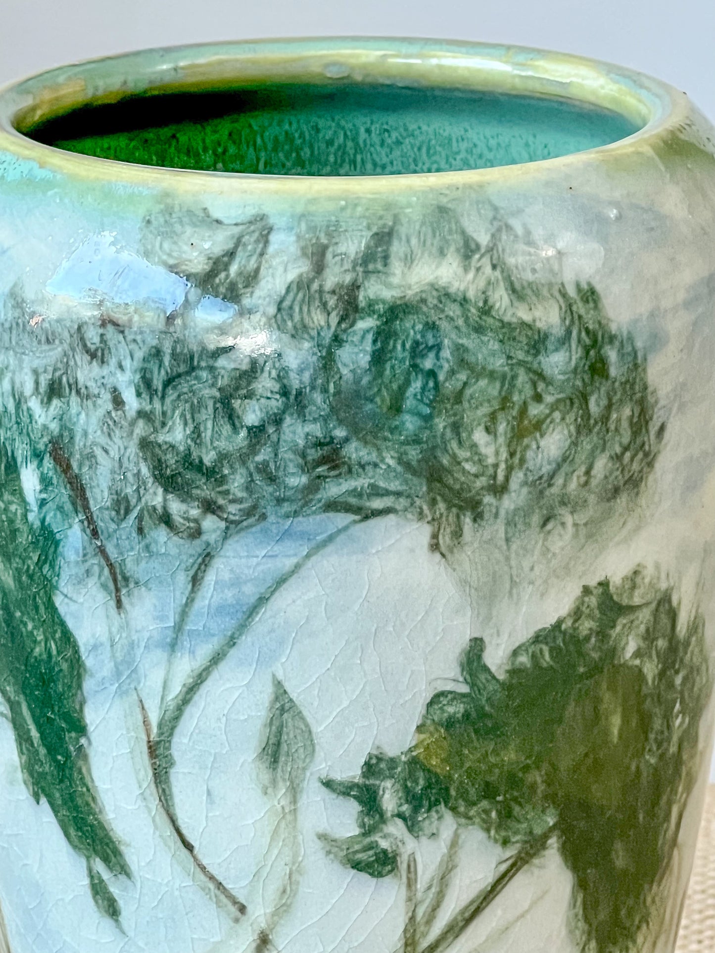 Small Green Tree Vase