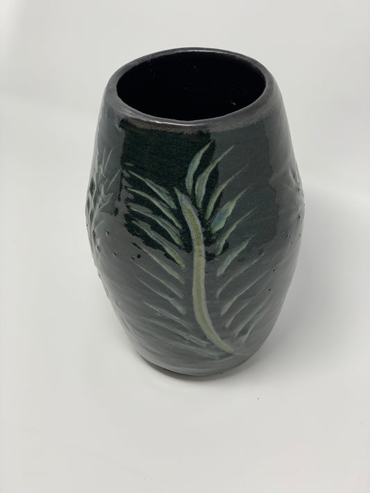Green Feather Vase