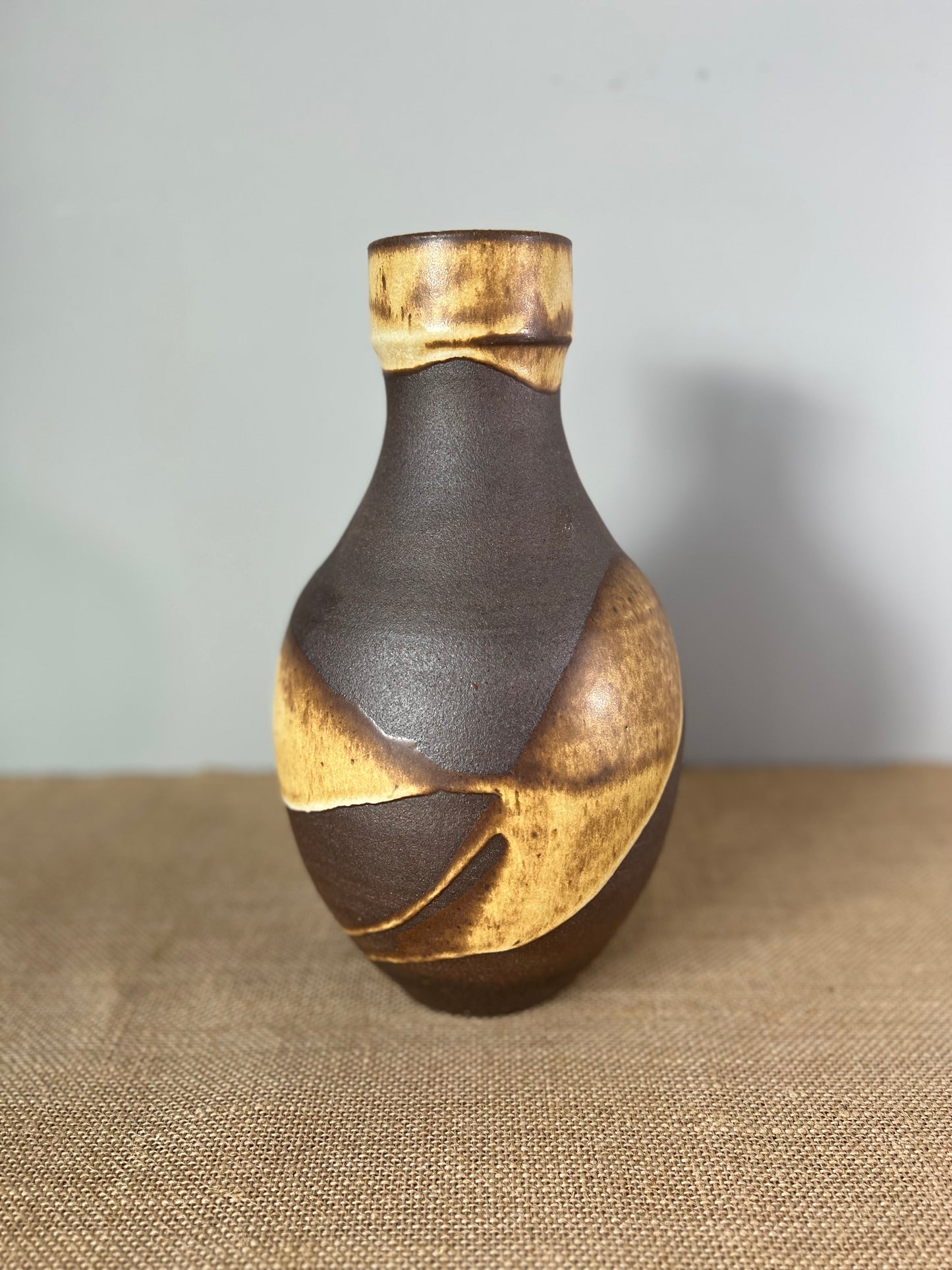 Large Brown Clay Vase