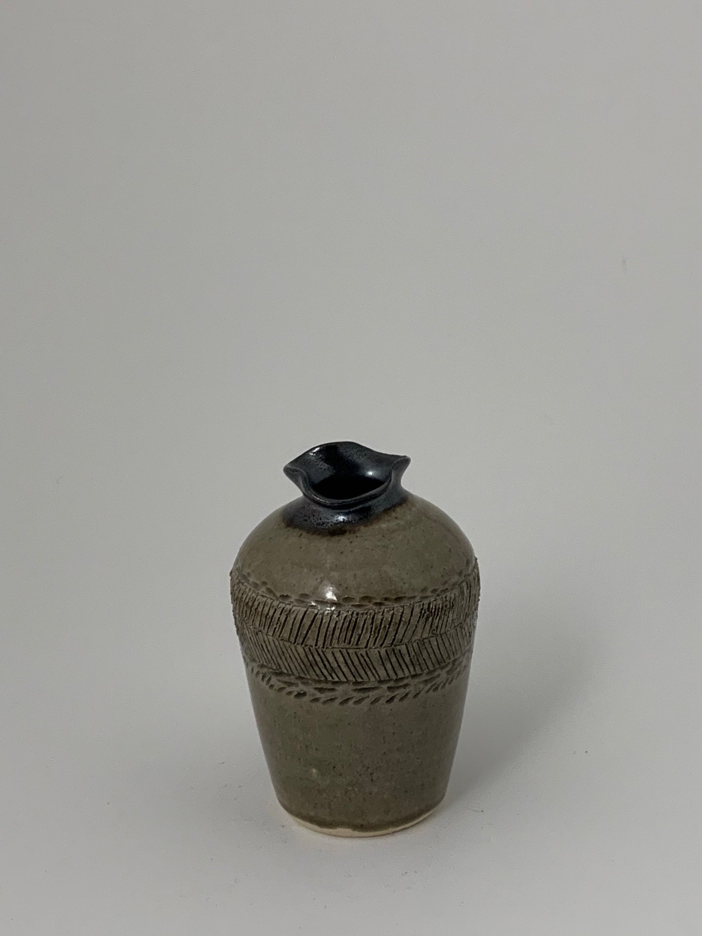 Carved Small Neck Vase