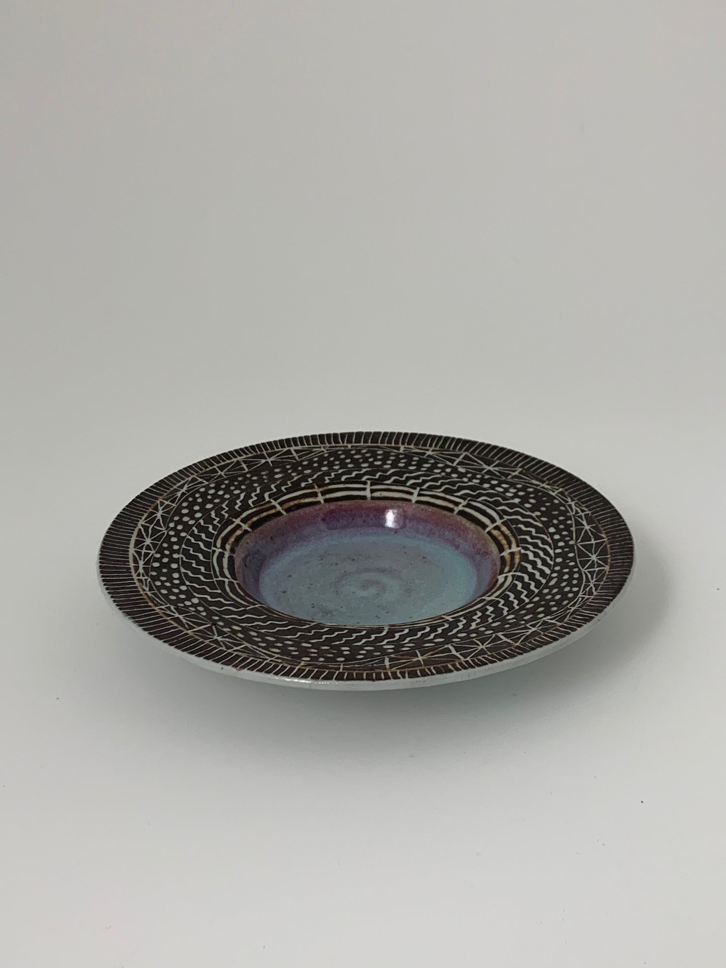 Patterned Shallow Bowl