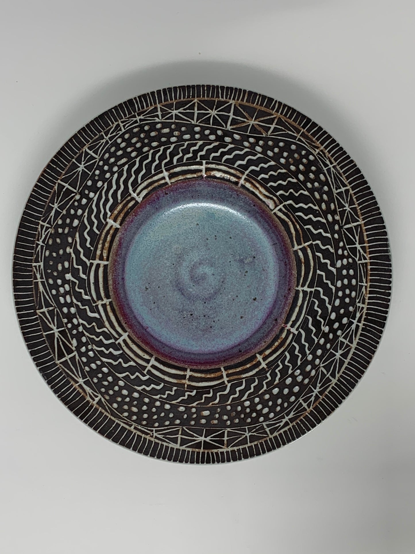 Patterned Shallow Bowl
